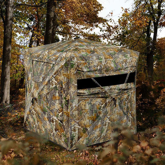 See Through Ground Blinds With Sliding Windows for Deer Hunting 2-3 Person Hunting Tent