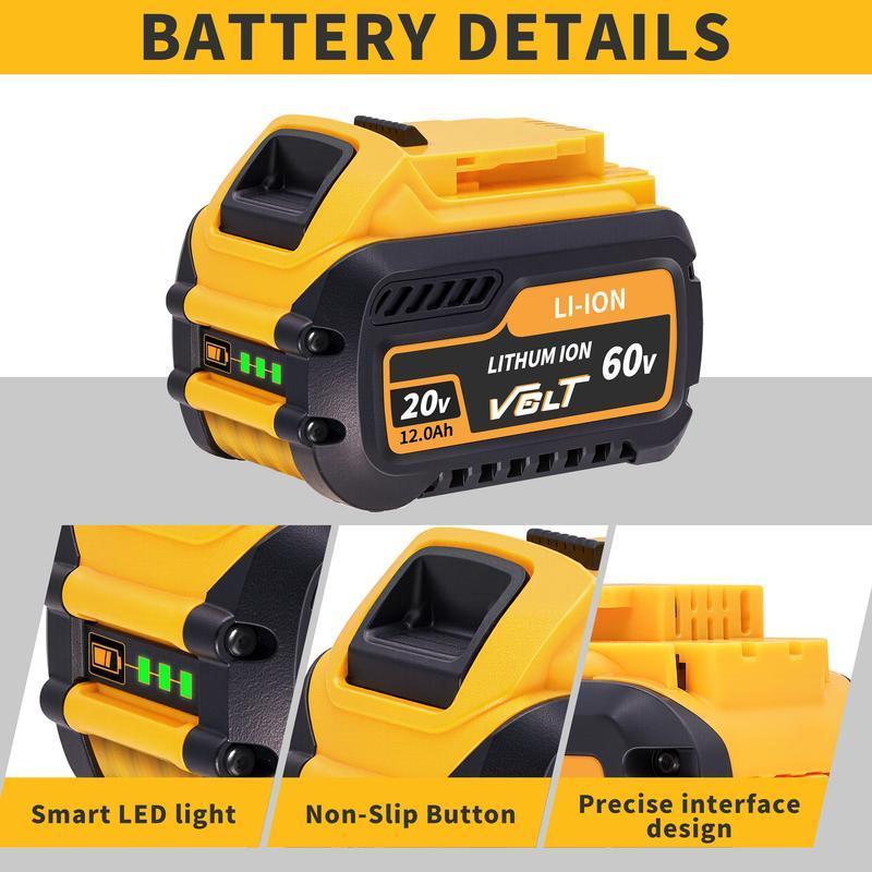 9.0Ah Replacement for 20V 60V Flexvolt Battery Lithium Compatible