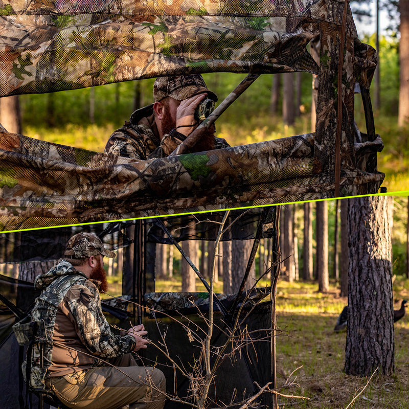 VisTrilogy See-Through Pop-Up Hunting Ground Blind for Deer, Turkey (4-6 Person)