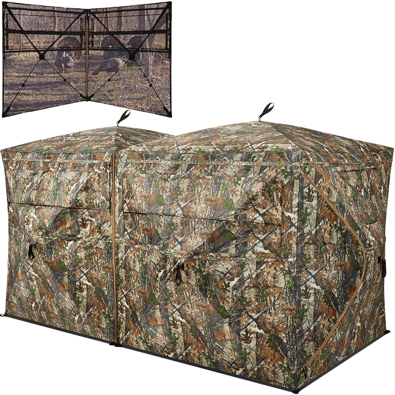 VisTrilogy See-Through Pop-Up Hunting Ground Blind for Deer, Turkey (4-6 Person)
