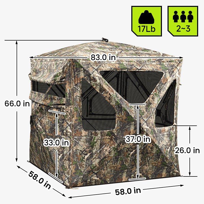 Vis360 See Through Silent 4 Full Panels Deer Hunting Blind