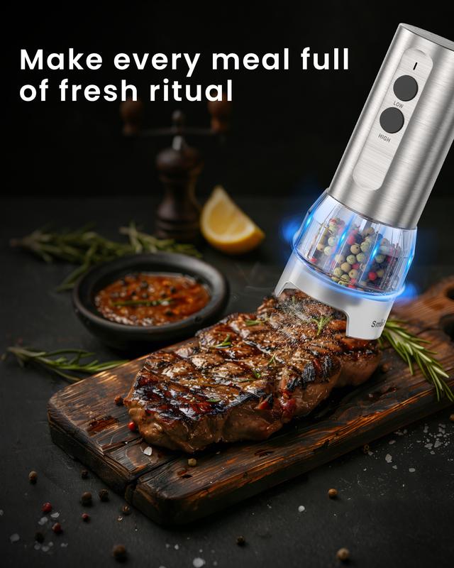 Electric Salt And Pepper Grinder Set