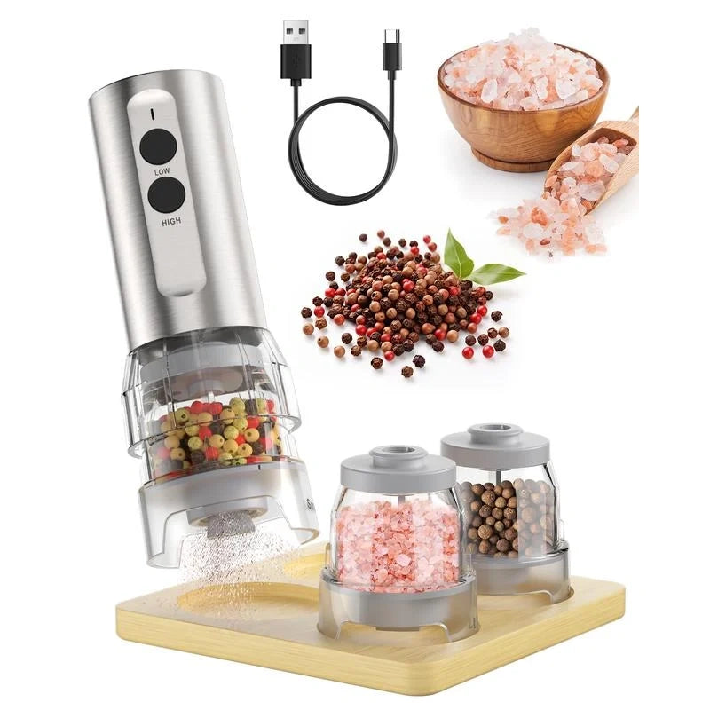Electric Salt And Pepper Grinder Set