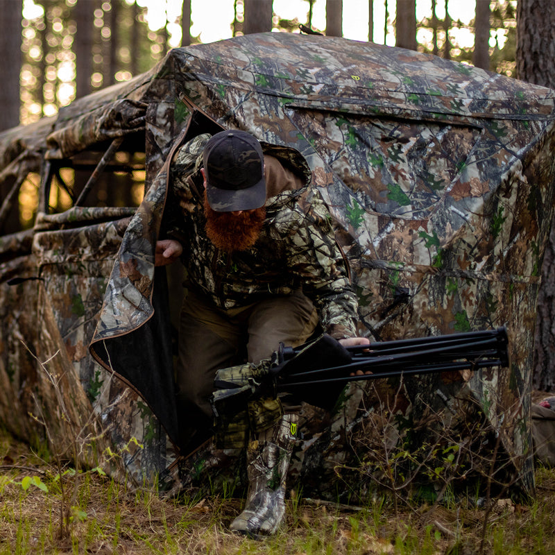 VisTrilogy See-Through Pop-Up Hunting Ground Blind for Deer, Turkey (4-6 Person)