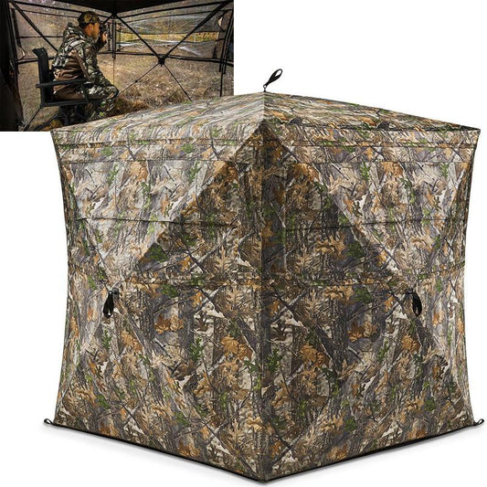See Through Hunting Blind, 3-4 Person Pop Up Ground Deer Blind Camping Tents