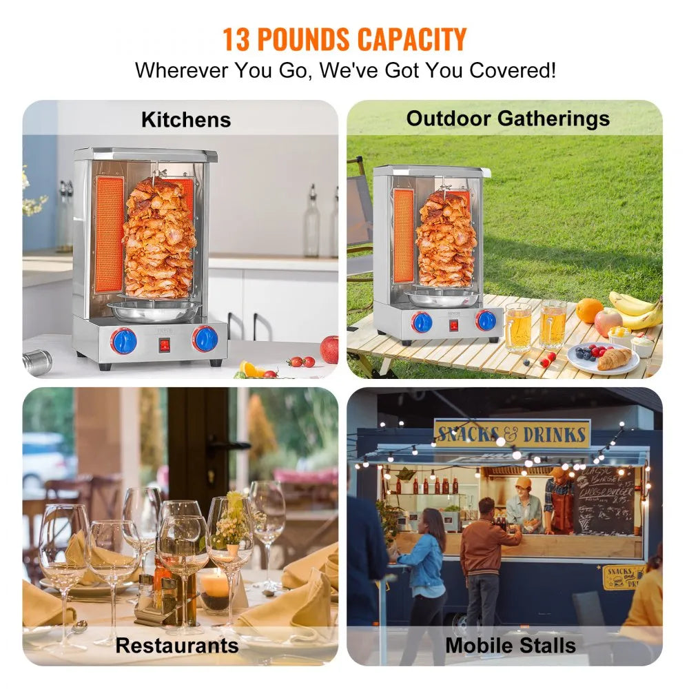 13 lbs Capacity Shawarma Grill Machine