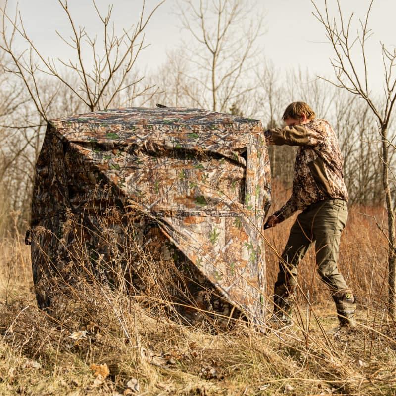 See Through Hunting Blind, 3-4 Person Pop Up Ground Deer Blind Camping Tents
