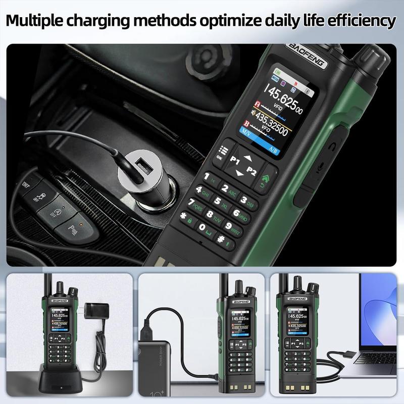 2PCS UV-32 Walkie Talkie 10W Long Range Rechargeable