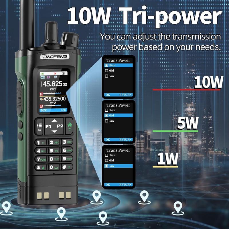 2PCS UV-32 Walkie Talkie 10W Long Range Rechargeable